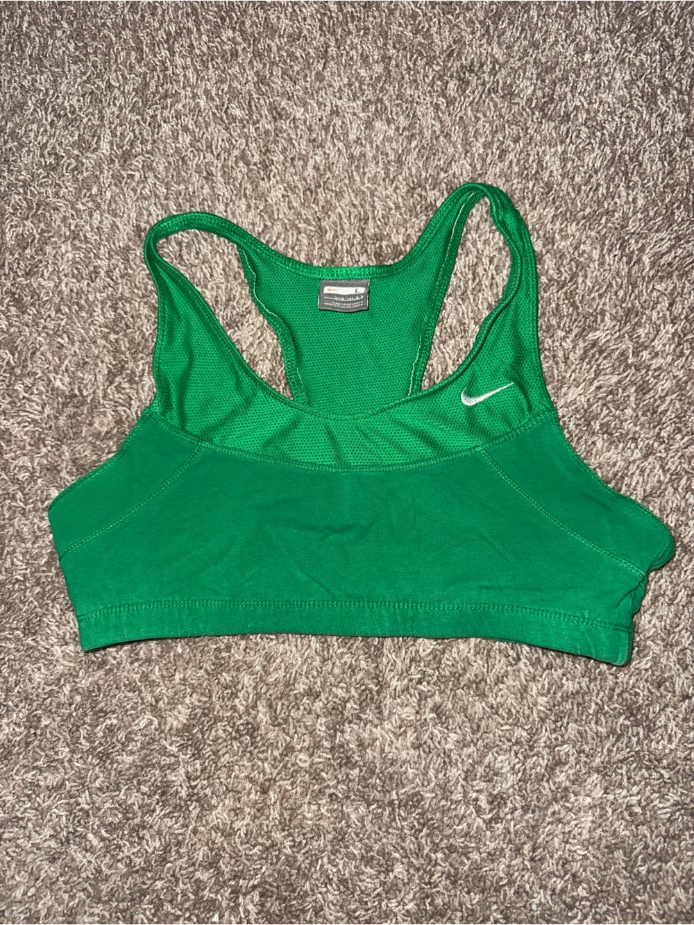 Nike Green Racerback Support Sports Bra